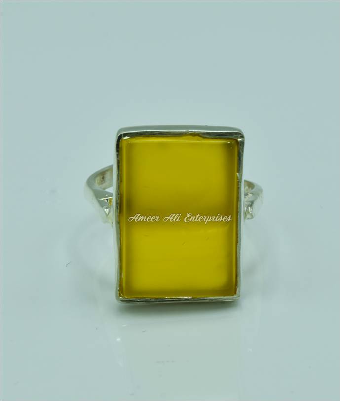 AAE 6821 CHANDI RING 925, STONE: YELLOW AQEEQ