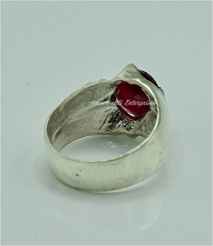 AAE 6846 Chandi Ring 925, Stone: Ruby