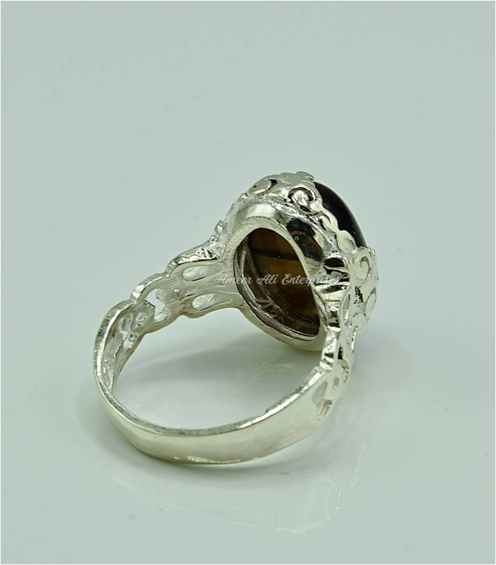 AAE 6905 Chandi Ring 925, Stone: Tiger's Eye