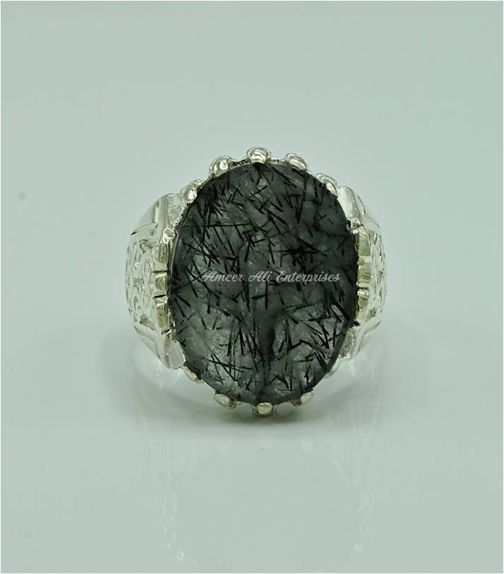 AAE 6898 Chandi Ring 925, Stone: Moh e Najaf