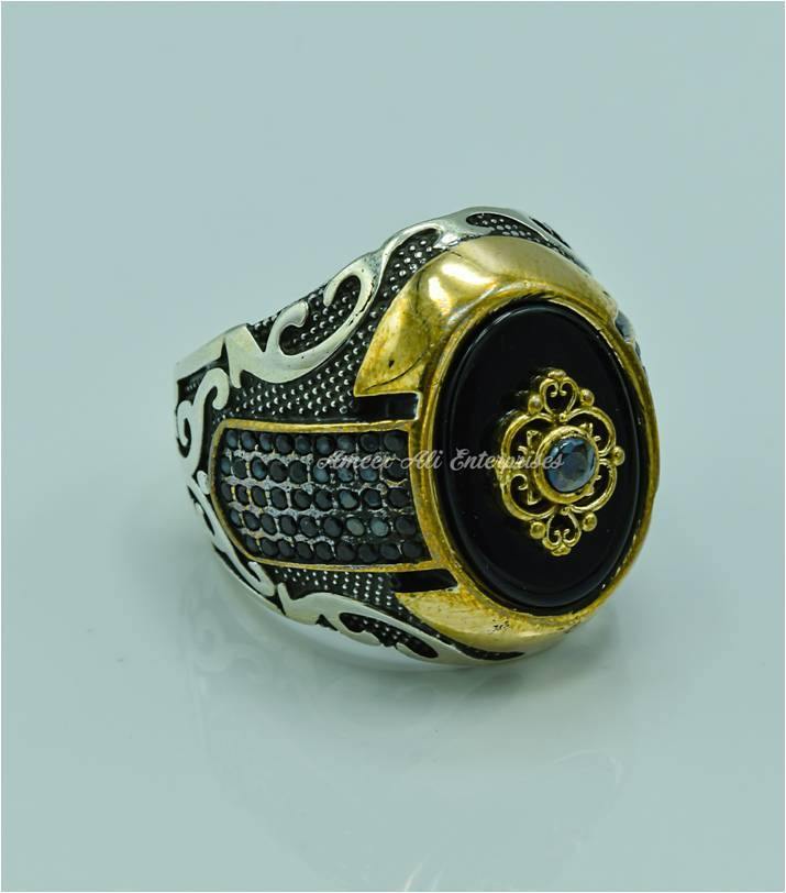 AAE 6725 (ARABIC VINTAGE COLLECTION) 925 CHANDI RING - AmeerAliEnterprises