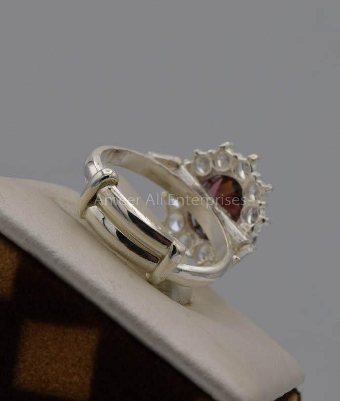 AAE 7528 Chandi Ring 925, Stone: Zircon - AmeerAliEnterprises