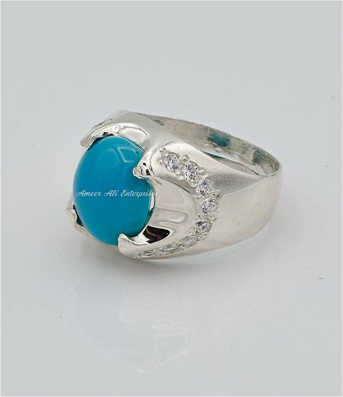 AAE 6614 Chandi Ring 925, Stone: Feroza