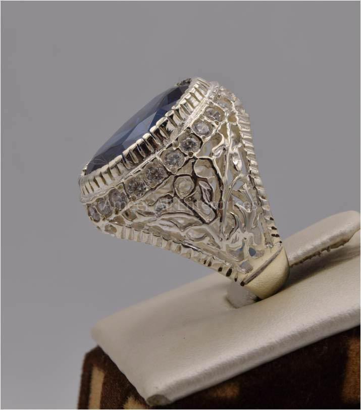 AAE 7527 Chandi Ring 925, Stone: Zircon - AmeerAliEnterprises