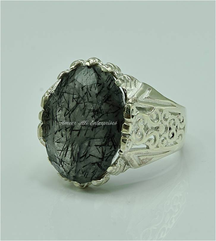 AAE 6898 Chandi Ring 925, Stone: Moh e Najaf