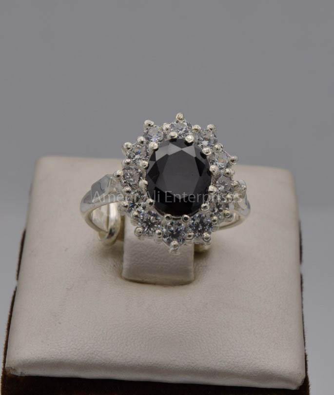 AAE 7529 Chandi Ring 925, Stone: Zircon - AmeerAliEnterprises