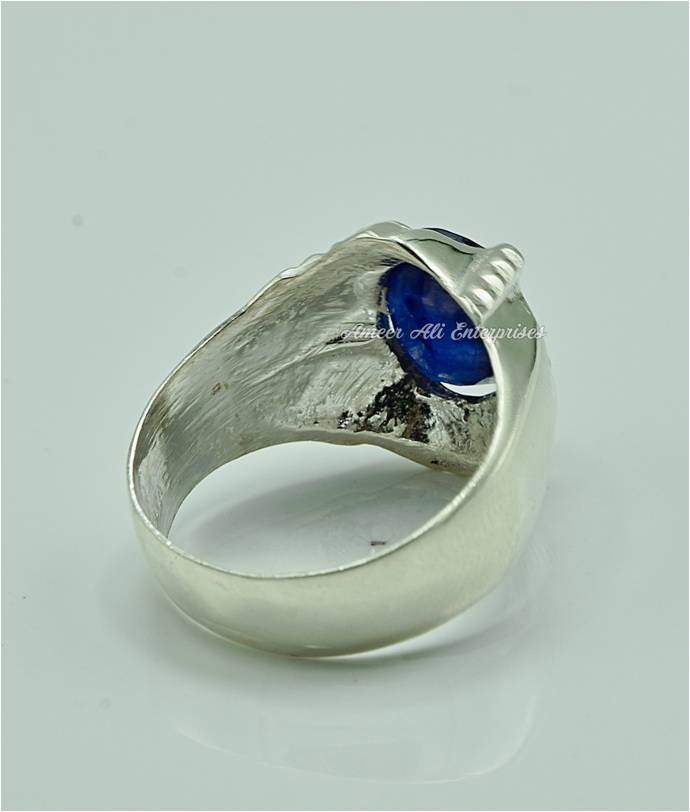 AAE 6872 Chandi Ring 925, Stone: Neelam