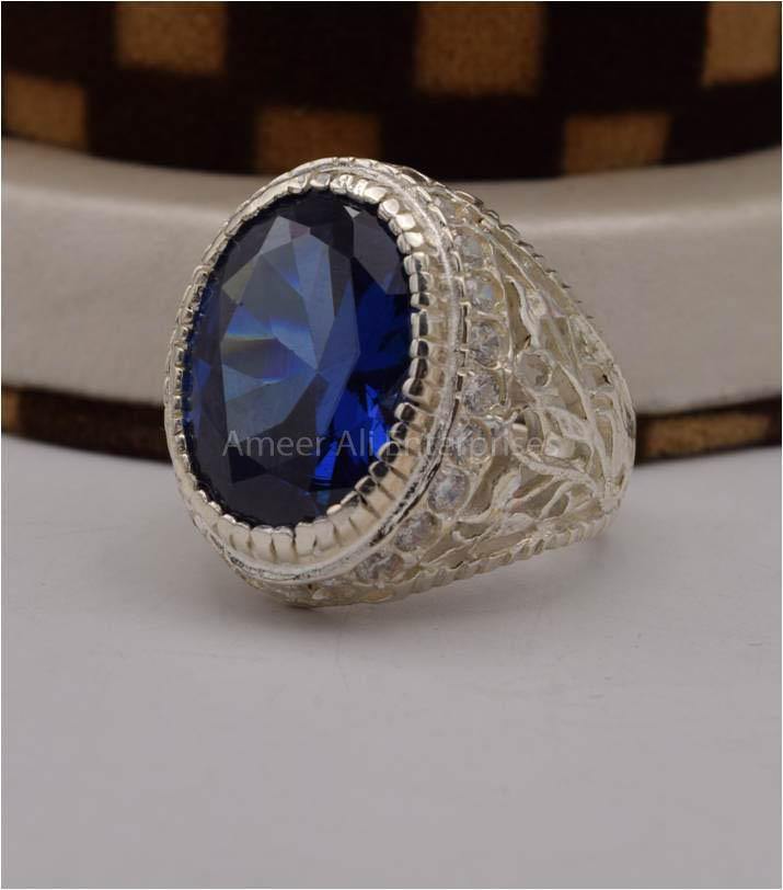 AAE 7527 Chandi Ring 925, Stone: Zircon - AmeerAliEnterprises