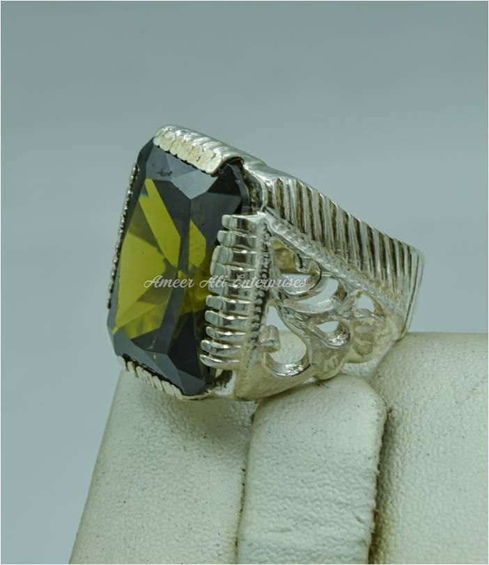 AAE 1827 Chandi Ring 925, Stone: Zircon - AmeerAliEnterprises