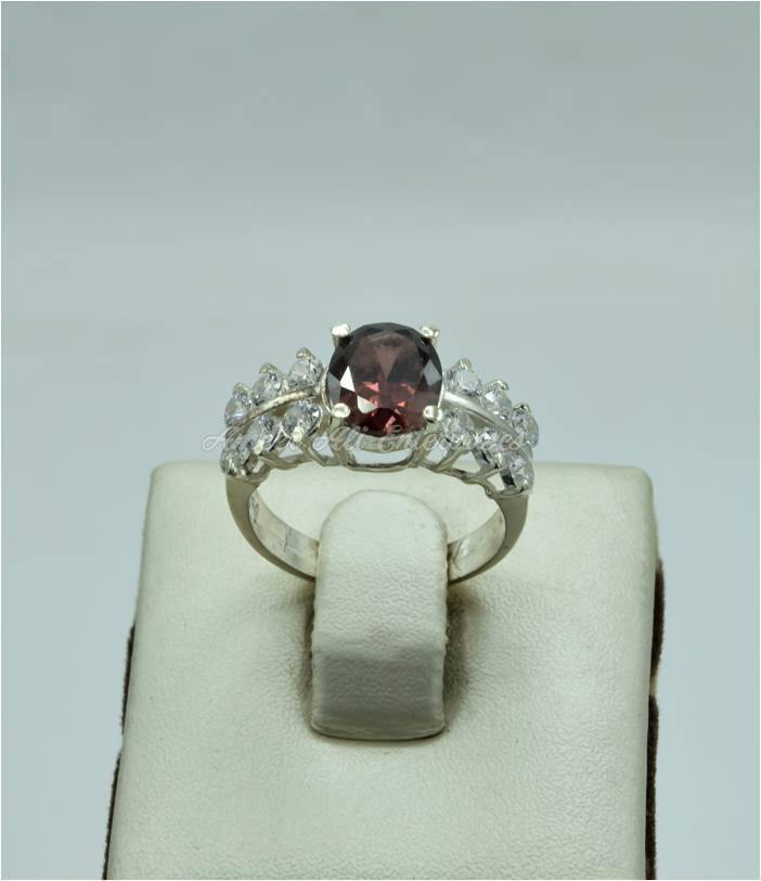 AAE 6119 Chandi Ring 925, Stone: Zircon - AmeerAliEnterprises