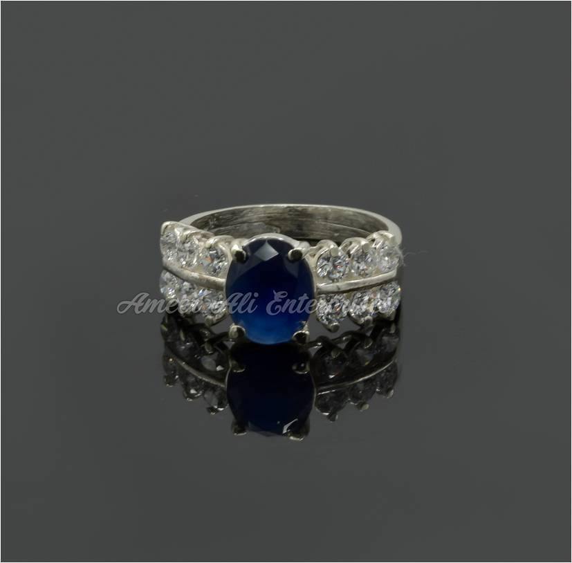 AAE 6110 Chandi Ring 925, Stone: Zircon - AmeerAliEnterprises