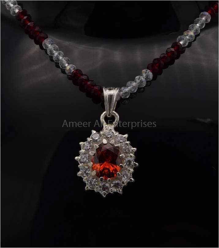 AAE 2339 Chandi Pendant 925, Stone: Zircon - AmeerAliEnterprises