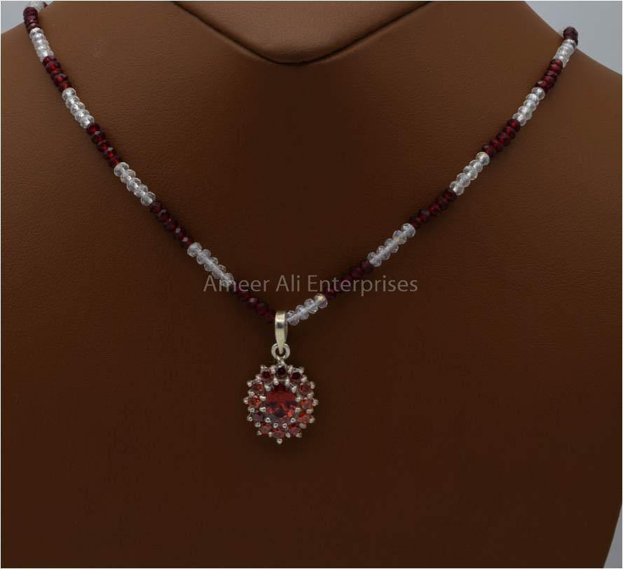 AAE 5715 Chandi Set 925, Stone: Zircon - AmeerAliEnterprises