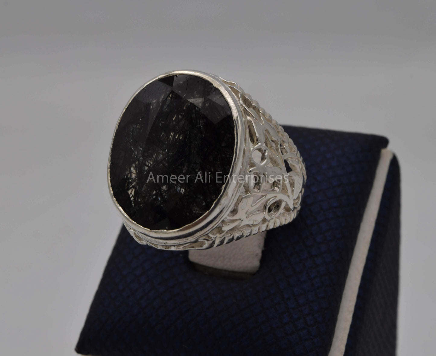 AAE 5652 Chandi Ring, Stone: Moh e Najaf - AmeerAliEnterprises