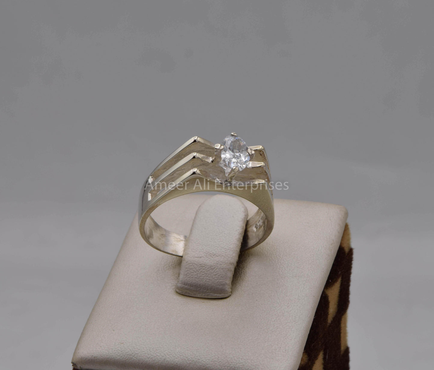 AAE 5702 Chandi Ring 925, Stone: Zircon - AmeerAliEnterprises