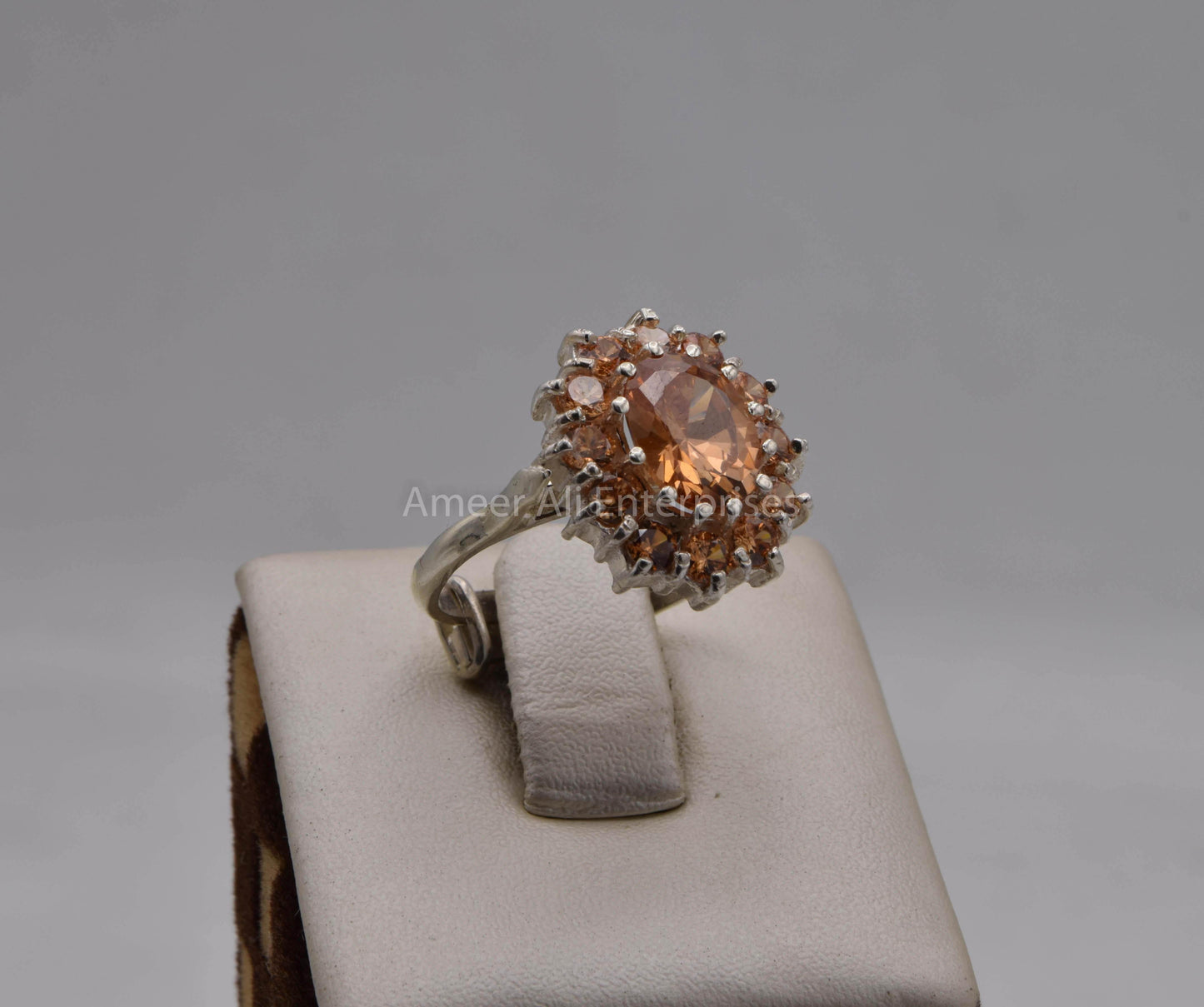 AAE 5695 Chandi Ring 925, Stone: Zircon - AmeerAliEnterprises