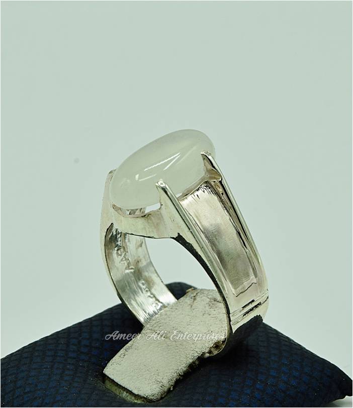 AAE 6912 Chandi Ring 925, Stone: Dur e Najaf