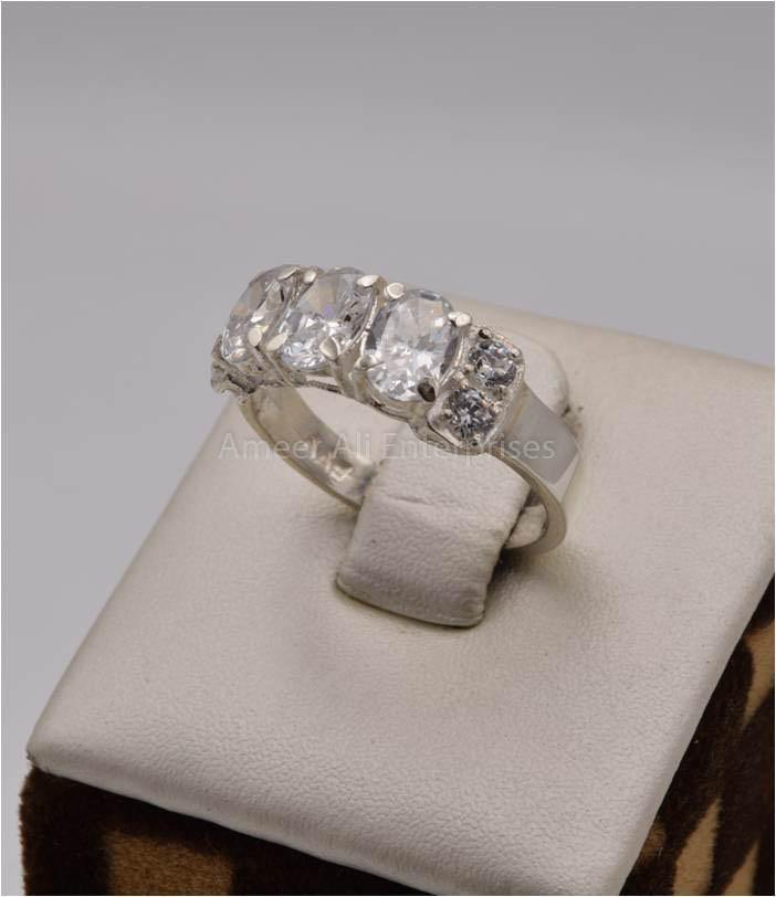 AAE 2527 Chandi Ring 925, Stone: Zircon - AmeerAliEnterprises