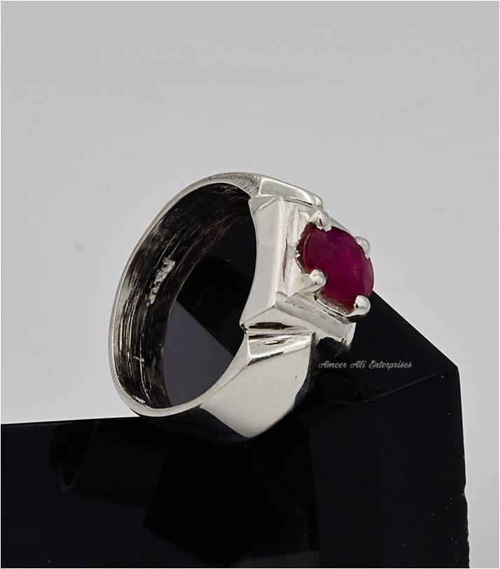AAE 6574 Chandi Ring 925, Stone: Ruby
