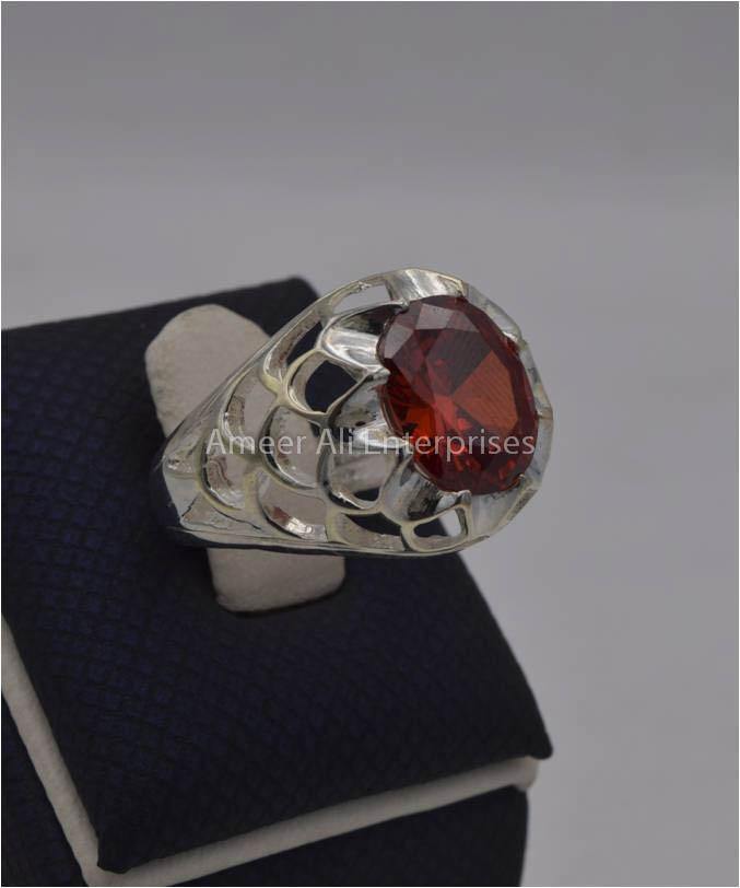 AAE 2242 Chandi Ring 925, Stone: Zircon - AmeerAliEnterprises