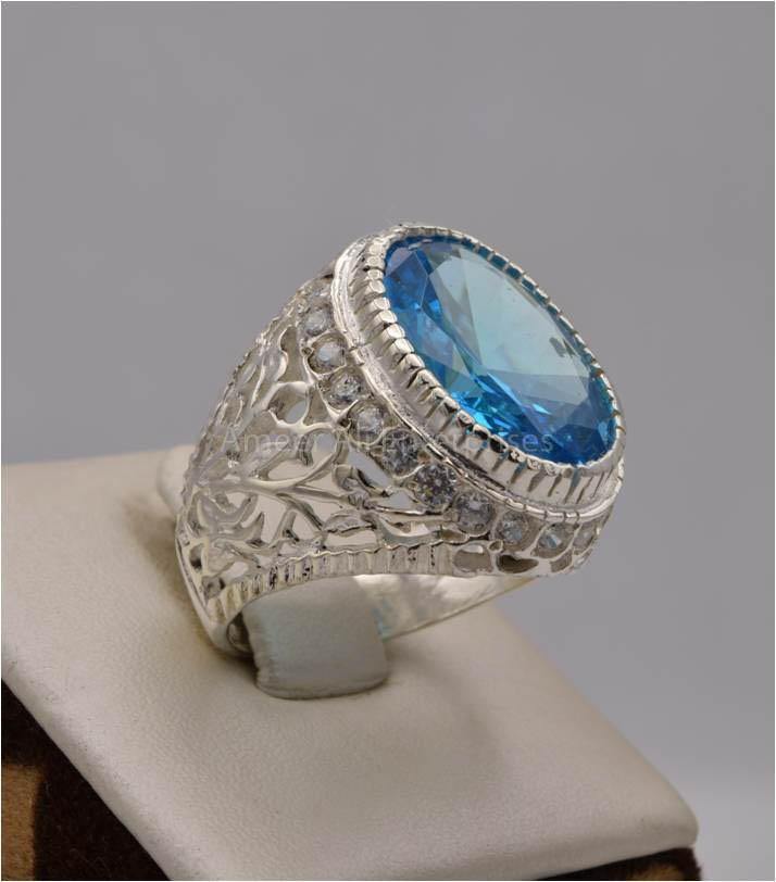 AAE 7522 Chandi Ring 925, Stone: Zircon - AmeerAliEnterprises