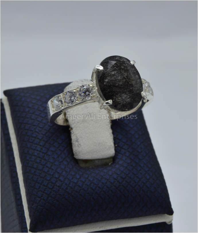 AAE 5816 Chandi Ring 925, Stone: Moh e Najaf - AmeerAliEnterprises