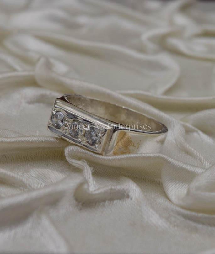 AAE 1598 Chandi Ring 925, Stone: Zircon - AmeerAliEnterprises
