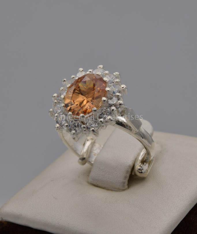 AAE 7530 Chandi Ring 925, Stone: Zircon - AmeerAliEnterprises