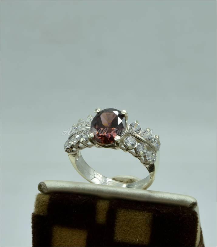 AAE 6119 Chandi Ring 925, Stone: Zircon - AmeerAliEnterprises