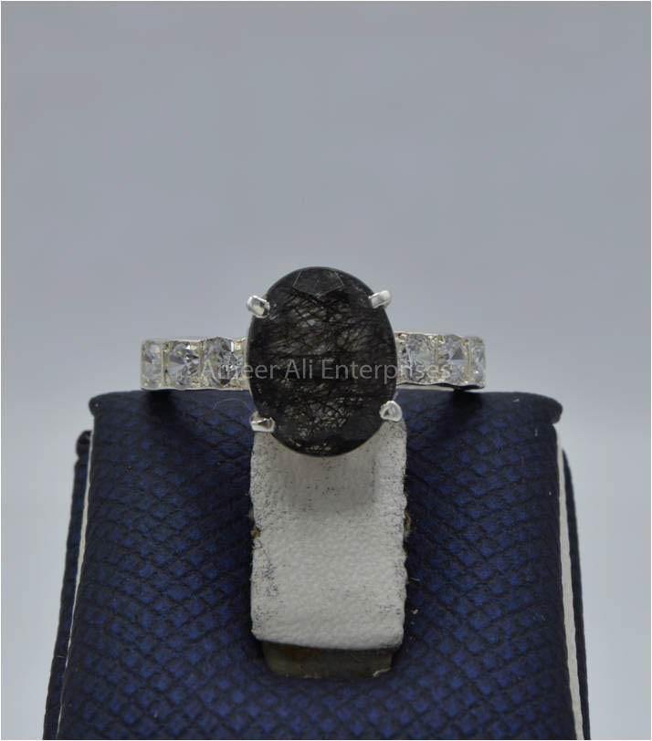 AAE 5816 Chandi Ring 925, Stone: Moh e Najaf - AmeerAliEnterprises