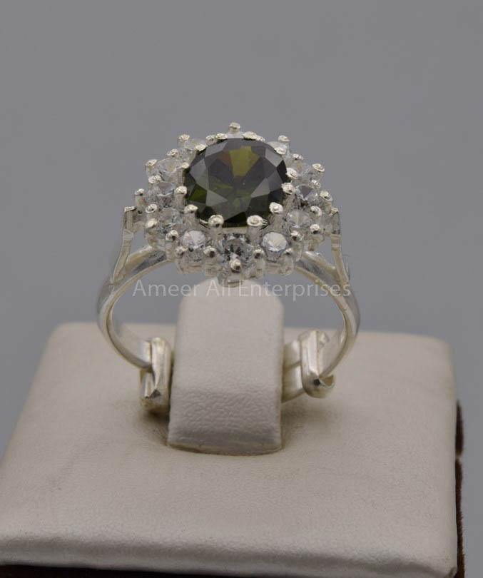 AAE 7531 Chandi Ring 925, Stone: Zircon - AmeerAliEnterprises