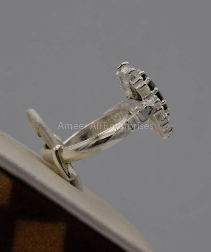 AAE 7531 Chandi Ring 925, Stone: Zircon - AmeerAliEnterprises