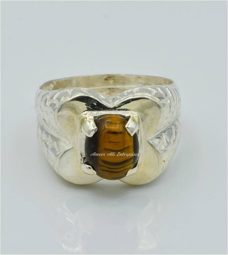 AAE 6242 Chandi Ring 925, Stone: Tiger's Eye