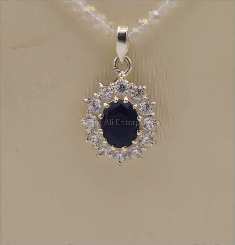 AAE 2546 Chandi Set 925, Stone: Zircon - AmeerAliEnterprises