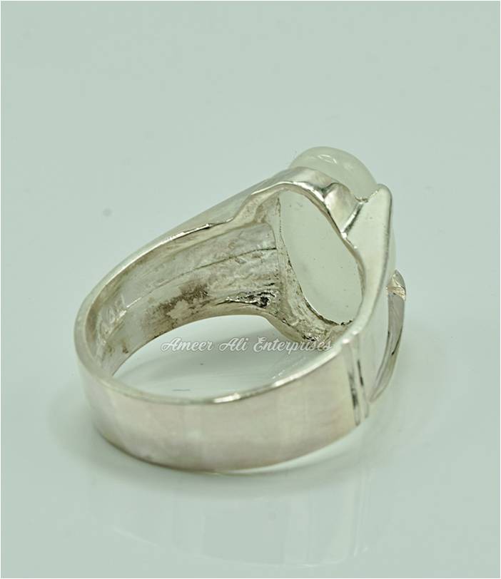AAE 6912 Chandi Ring 925, Stone: Dur e Najaf
