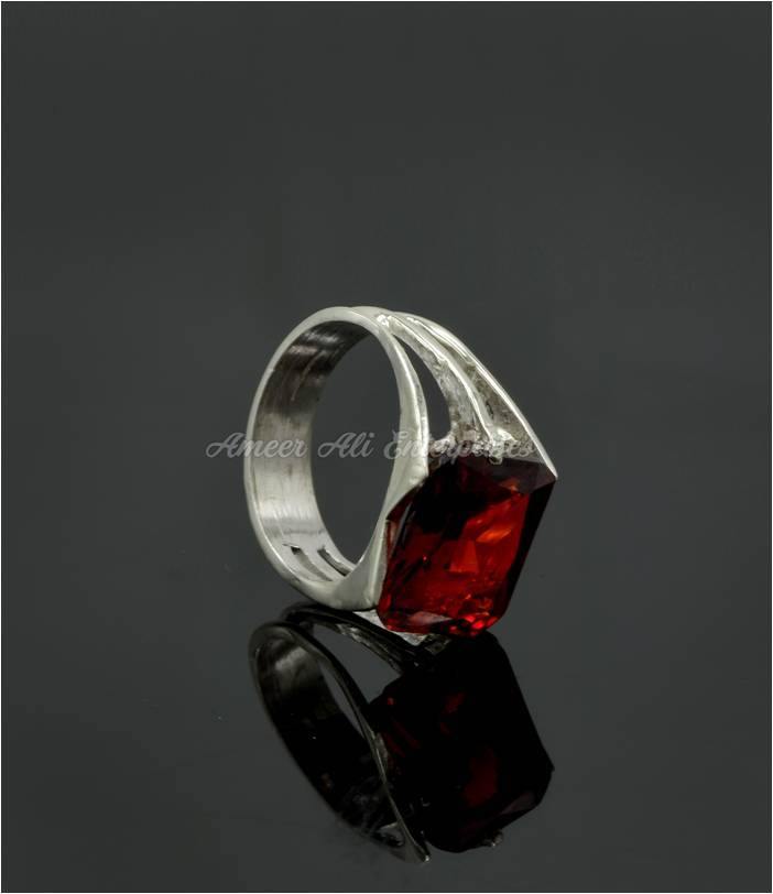 AAE 6103 CHANDI RING 925, STONE: ZIRCON - AmeerAliEnterprises