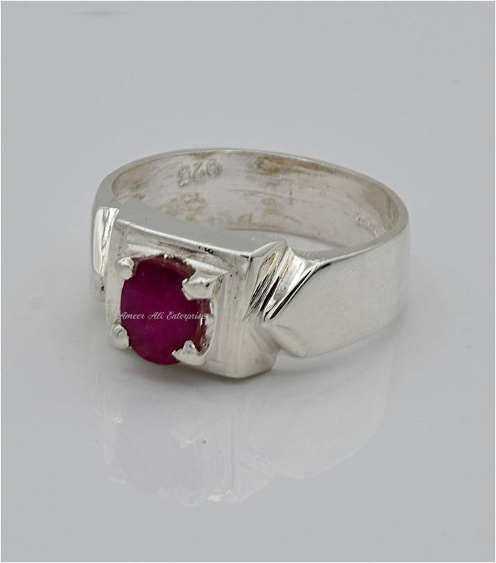 AAE 6574 Chandi Ring 925, Stone: Ruby