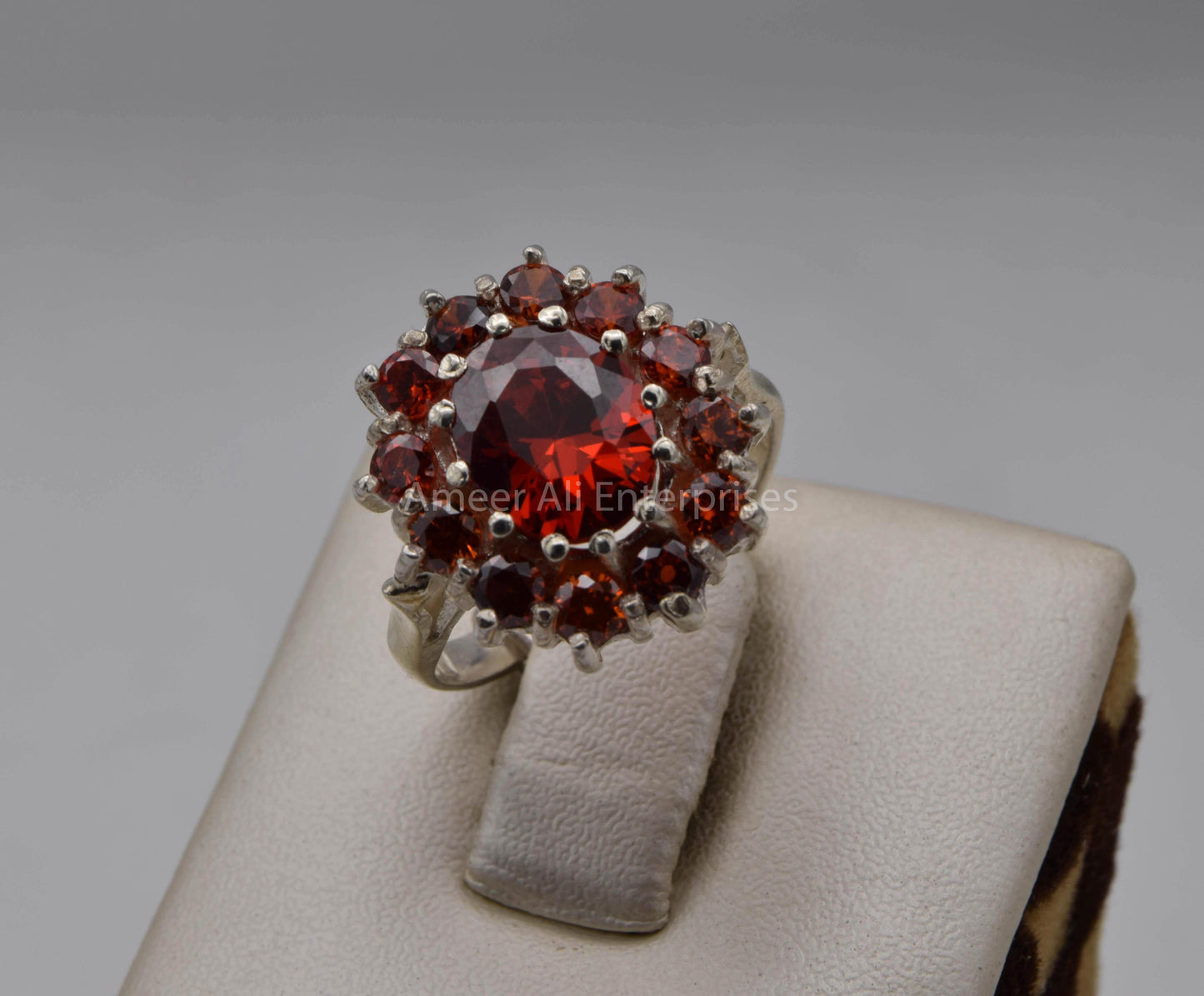 AAE 5694 Chandi Ring 925, Stone: Zircon - AmeerAliEnterprises