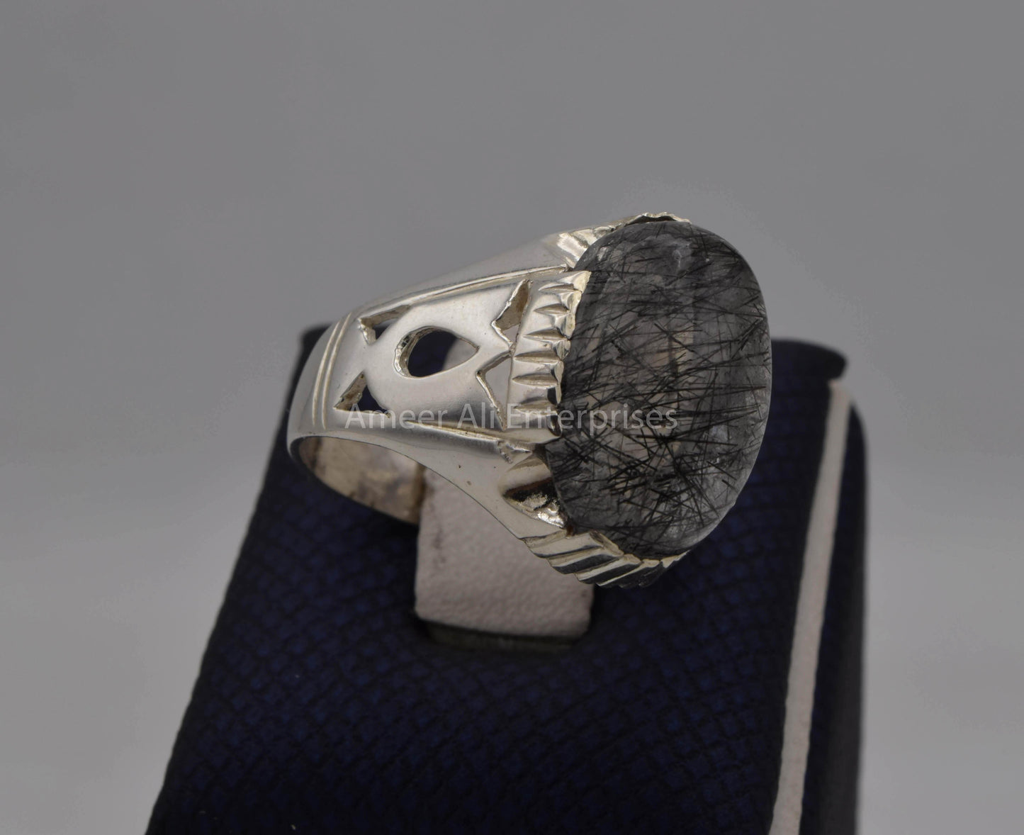 AAE 5641 Chandi Ring, Stone: Moh e Najaf - AmeerAliEnterprises
