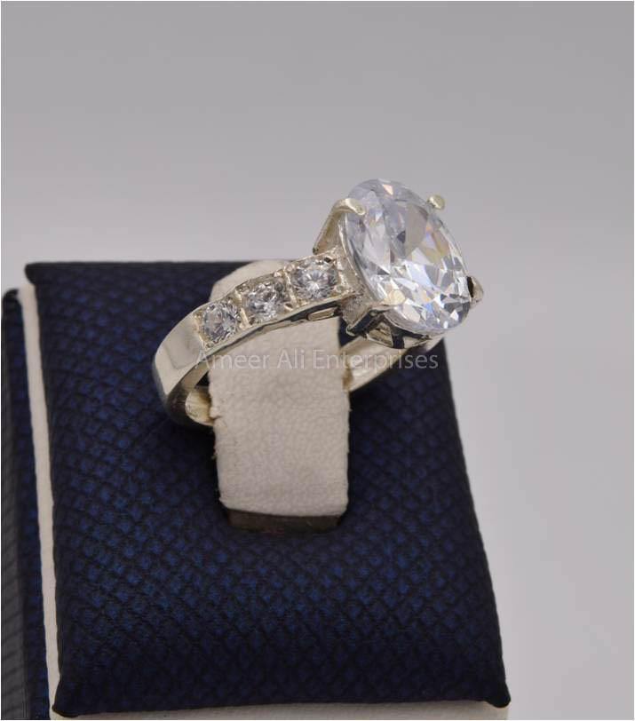 AAE 5504 Chandi Ring 925, Stone: Zircon - AmeerAliEnterprises