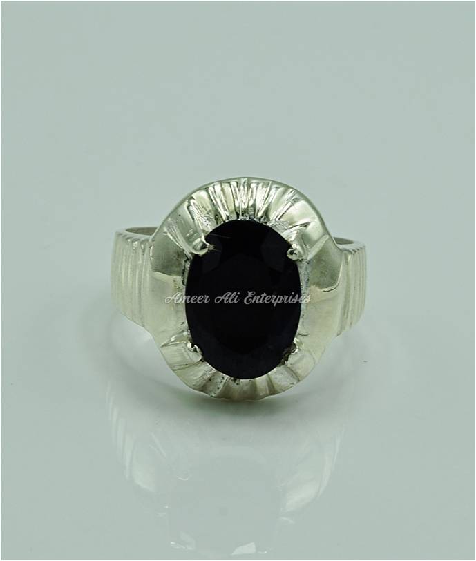 AAE 6849 Chandi Ring 925, Stone: Neelam