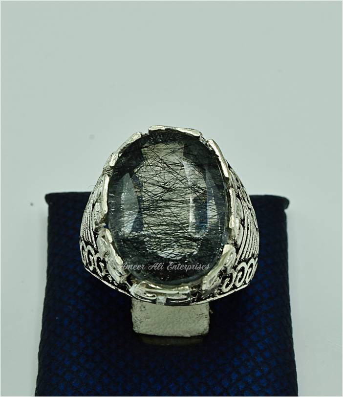 AAE 6902 Chandi Ring 925, Stone: Moh e Najaf