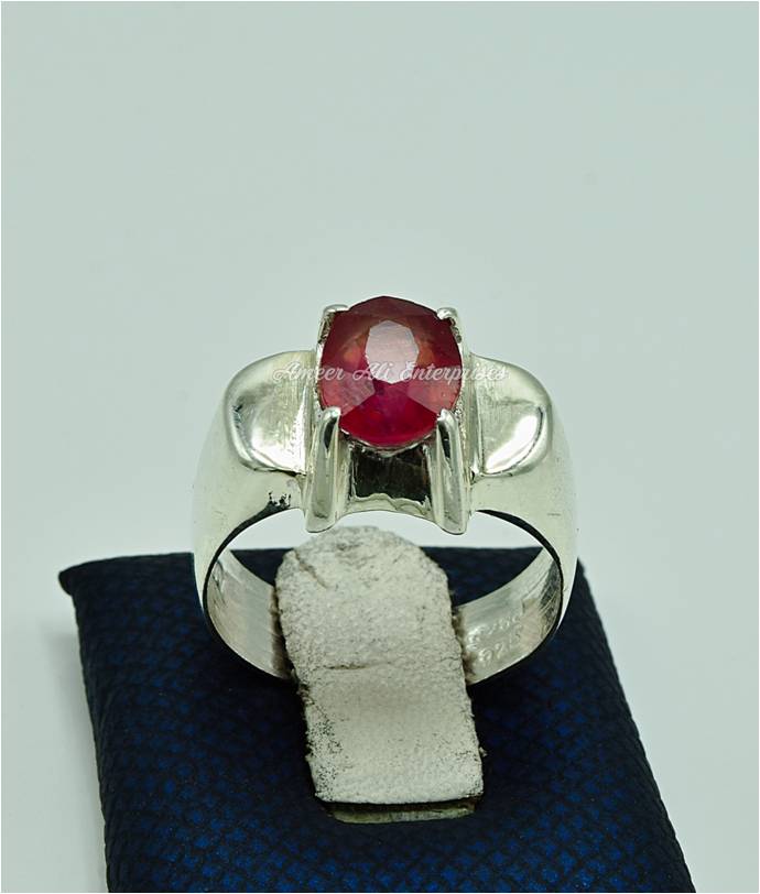 AAE 6850 Chandi Ring 925, Stone: Ruby