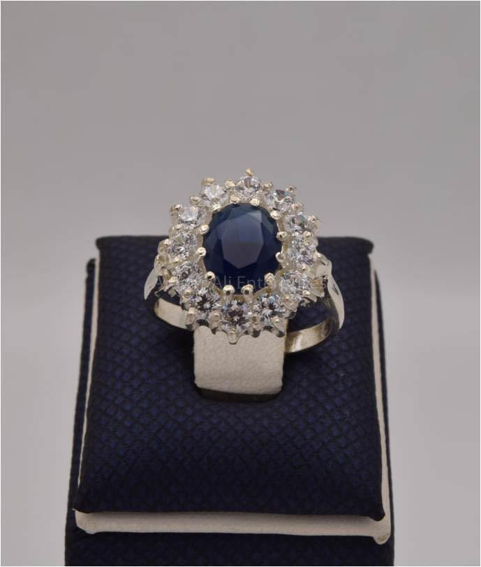 AAE 2546 Chandi Set 925, Stone: Zircon - AmeerAliEnterprises