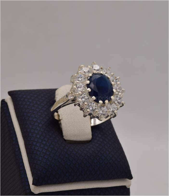 AAE 2546 Chandi Set 925, Stone: Zircon - AmeerAliEnterprises