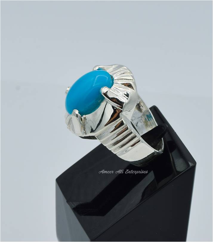 AAE 6579 Chandi Ring 925, Stone: Feroza