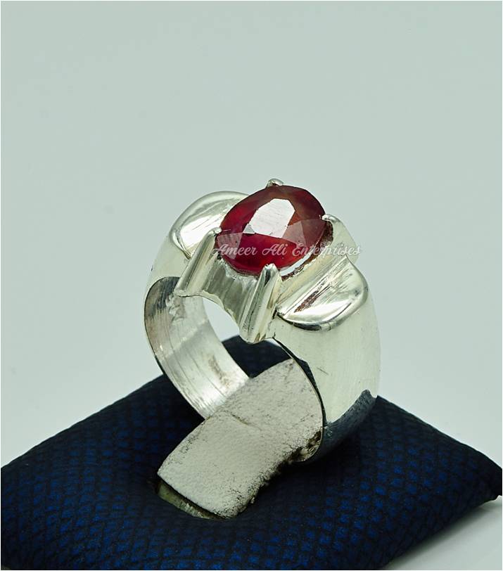 AAE 6850 Chandi Ring 925, Stone: Ruby