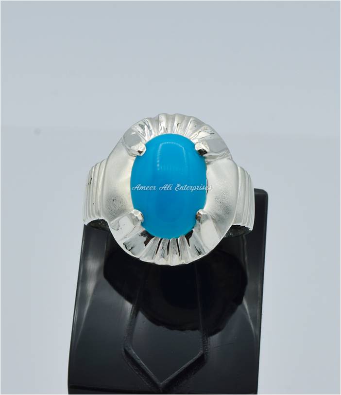 AAE 6579 Chandi Ring 925, Stone: Feroza