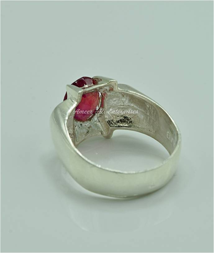 AAE 6850 Chandi Ring 925, Stone: Ruby