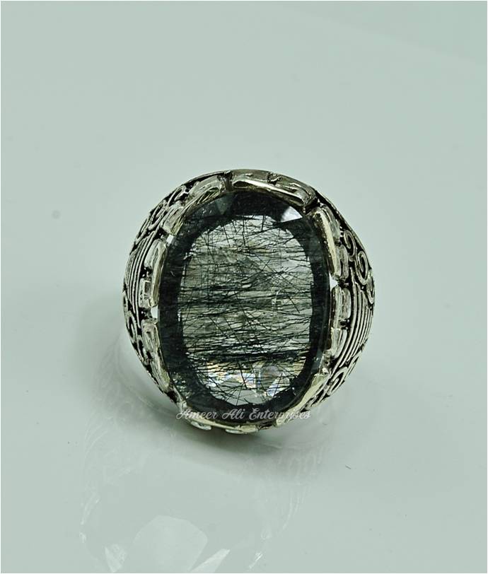 AAE 6902 Chandi Ring 925, Stone: Moh e Najaf